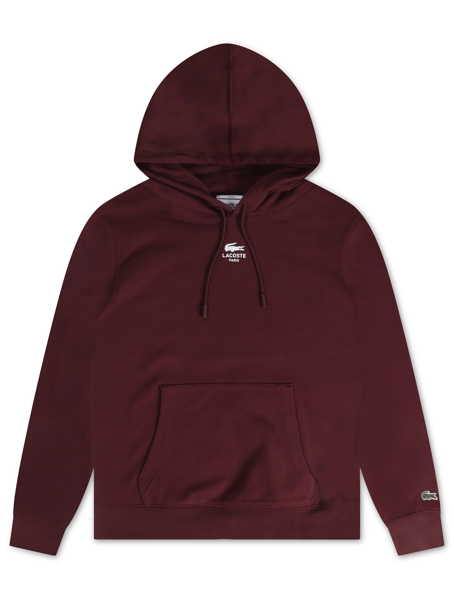 Lacoste Logo Hoodie - Burgundy by Denim Exchange