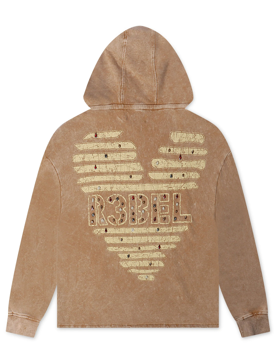 Rebel Denim Coeur Dacier Hoodie - Khaki by Denim Exchange