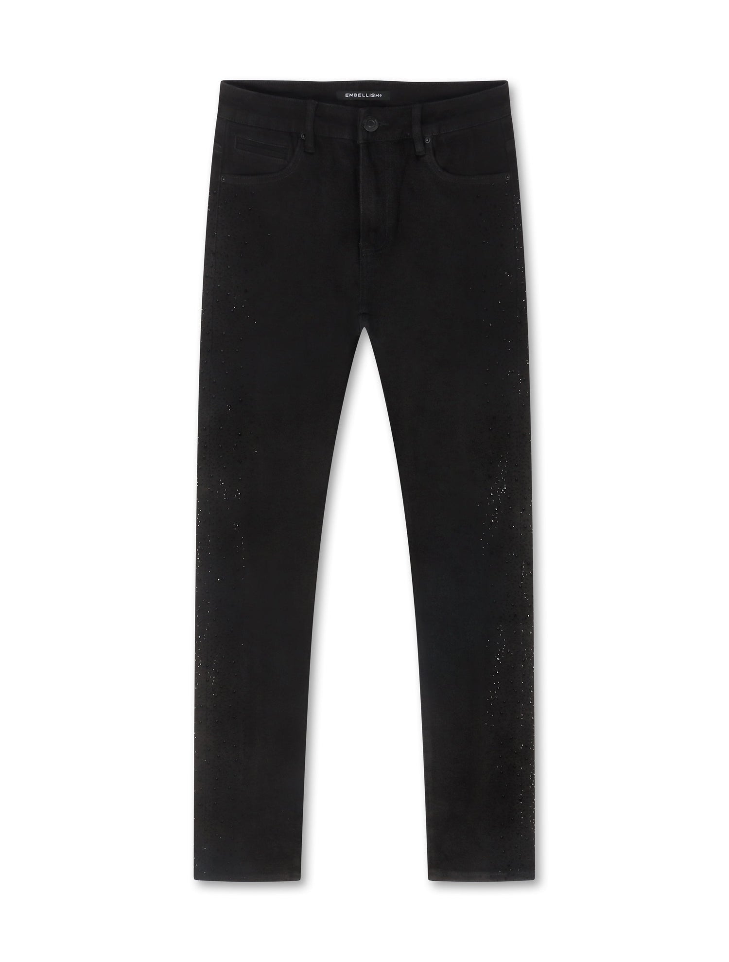 Embellish Frost Denim Rhinestone Jean - Black by Denim Exchange