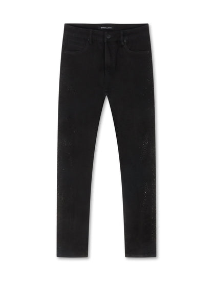 Embellish Frost Denim Rhinestone Jean - Black by Denim Exchange