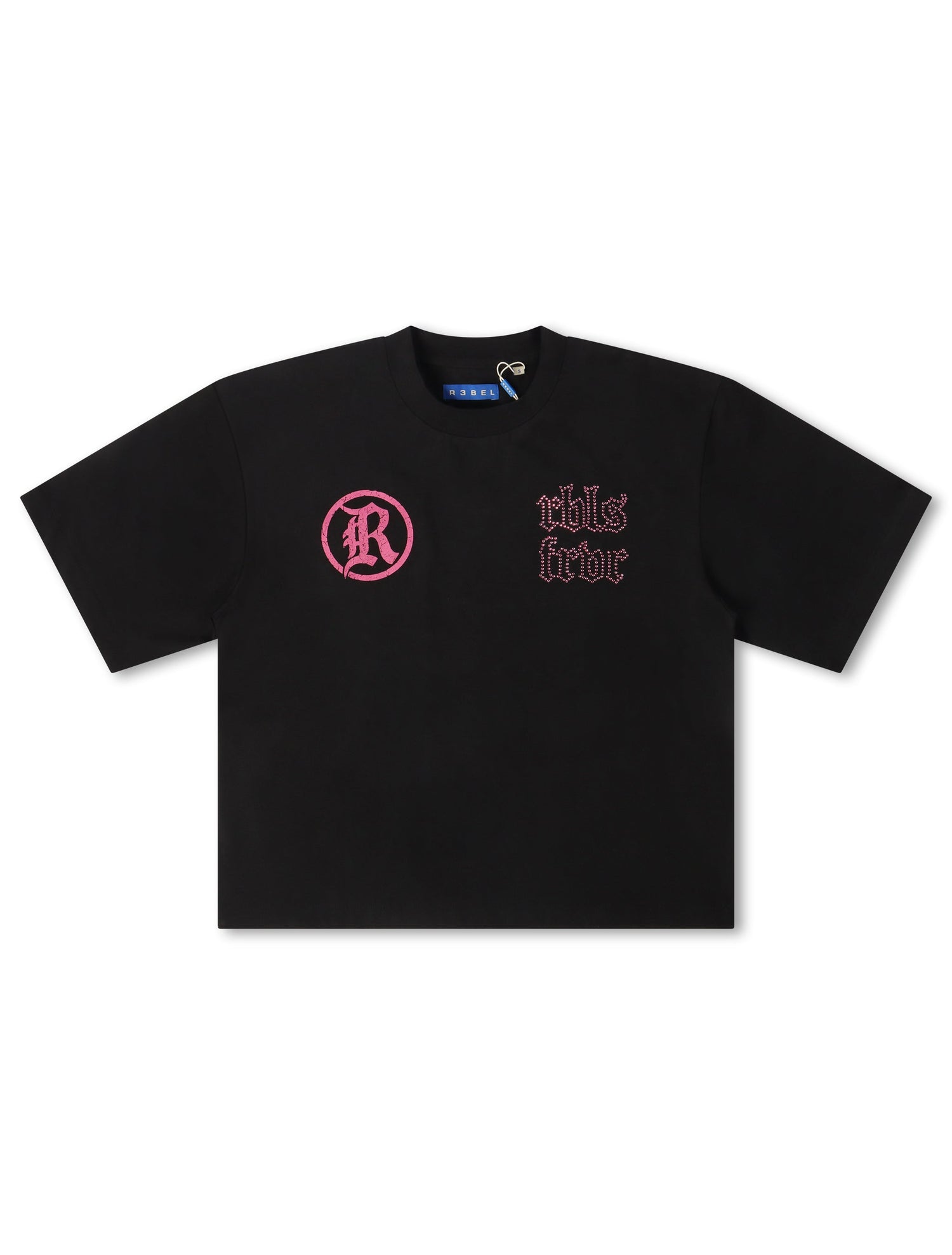 Rebel Denim Developmental Saints Cropped Tee - Black by Denim Exchange