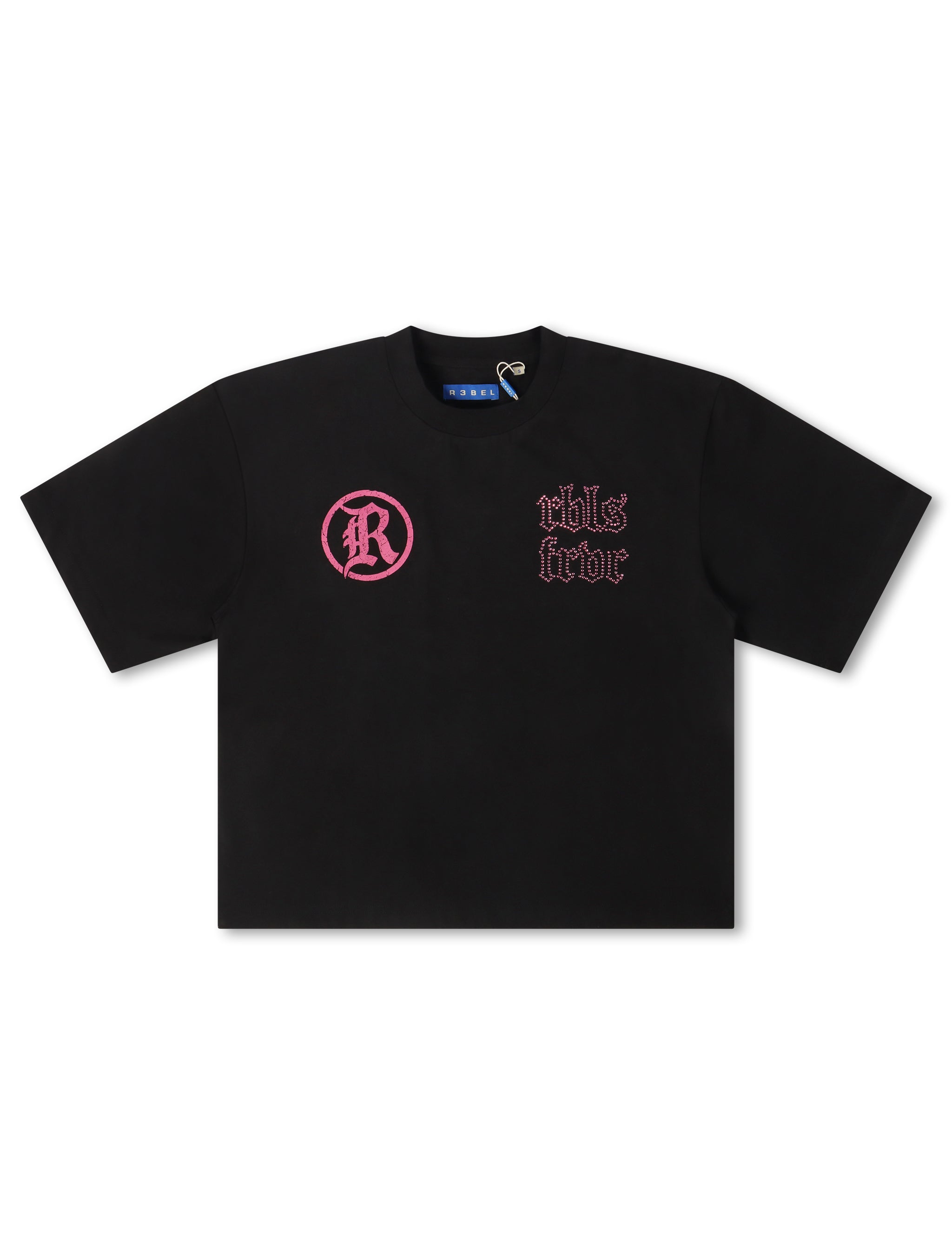 Rebel Denim Developmental Saints Cropped Tee - Black by Denim Exchange