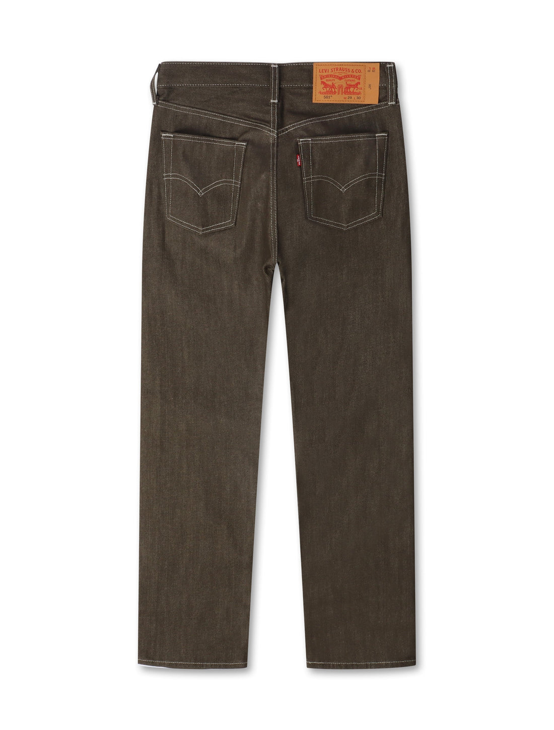 Levis 501™ Original Shrink To Fit Jeans - Dark Brown Rigid by Denim Exchange