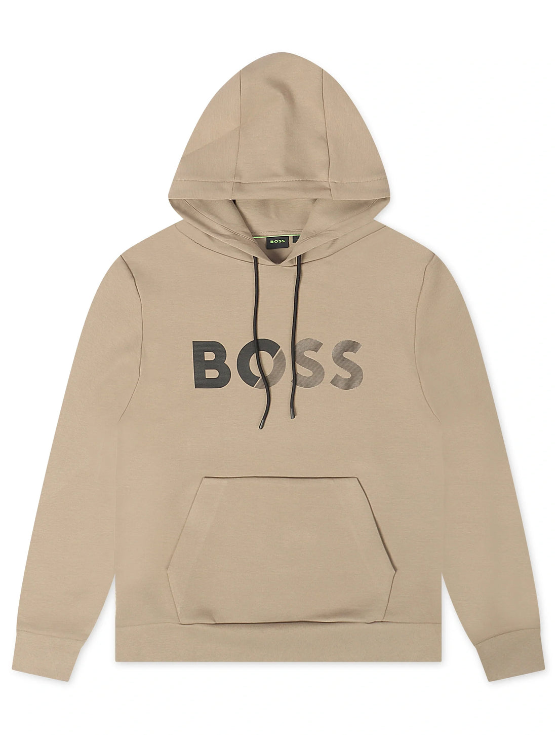 Boss Soody Tape Logo Hoodie - Beige by Denim Exchange