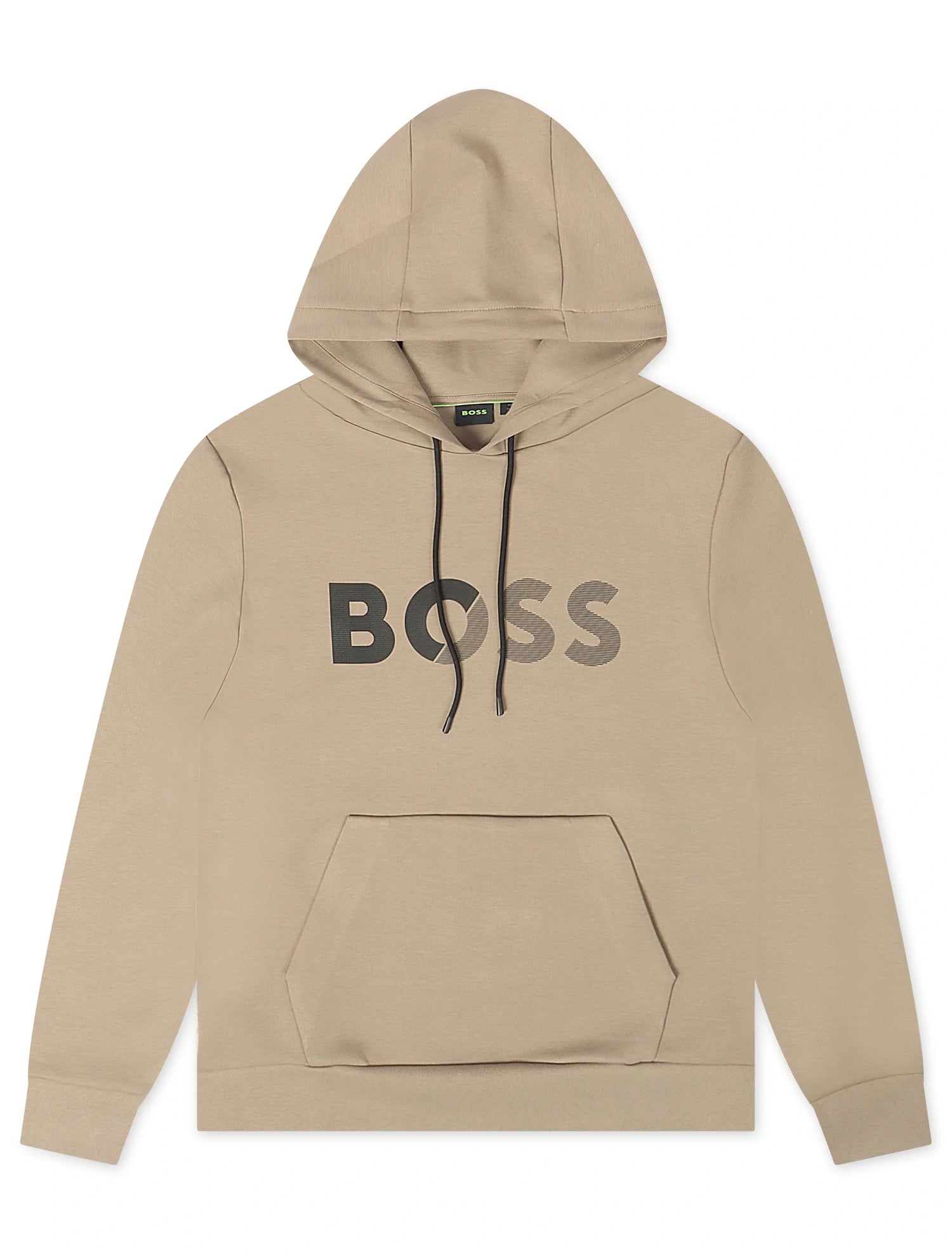 Boss Soody Tape Logo Hoodie - Beige by Denim Exchange