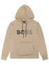 Boss Soody Tape Logo Hoodie - Beige by Denim Exchange