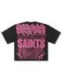 Rebel Denim Developmental Saints Cropped Tee - Black by Denim Exchange
