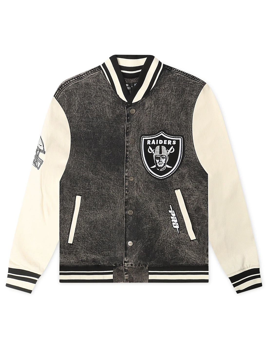Pro Standard Raiders Rebel Athletics Jacket - Charcoal/Cream by Denim Exchange