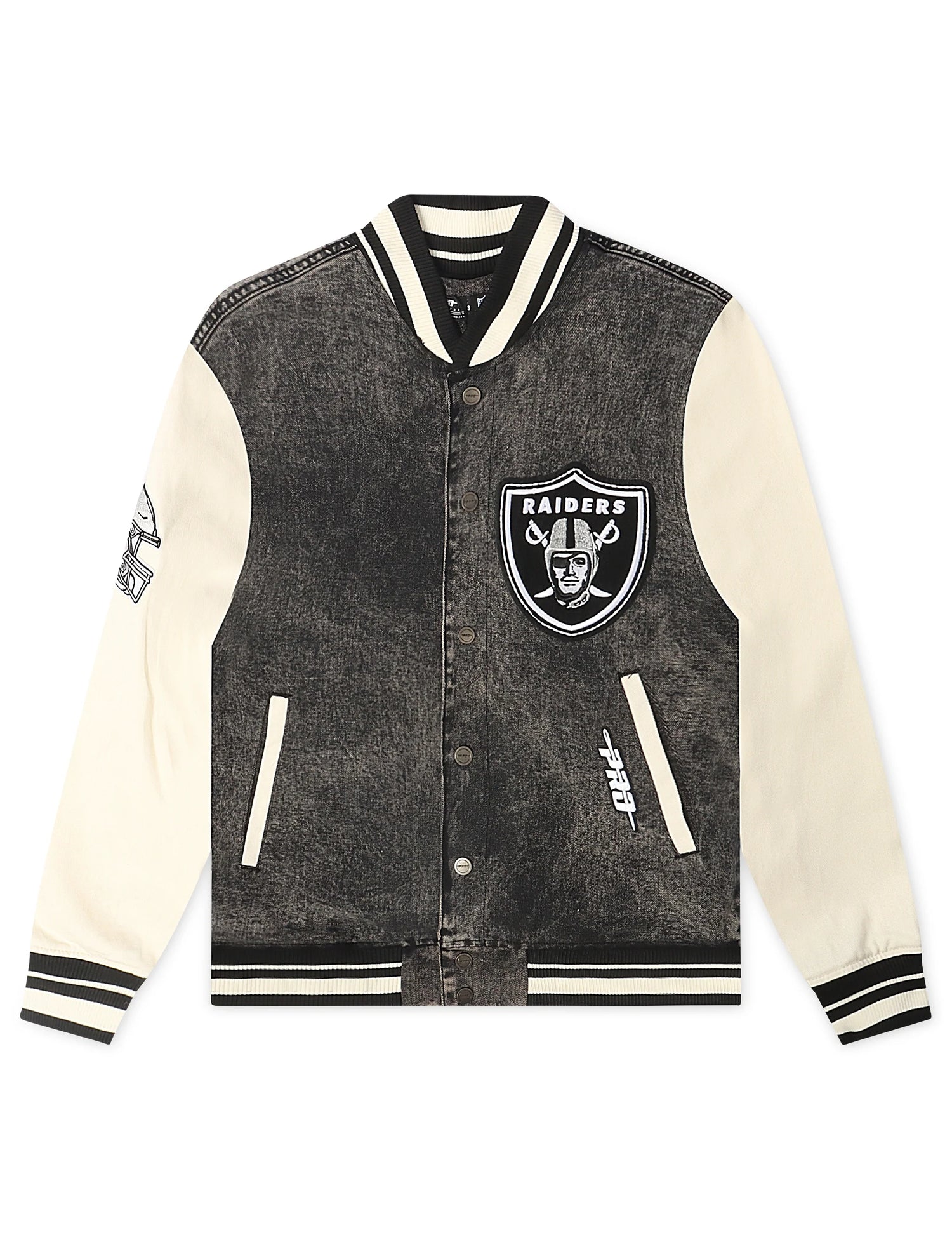 Pro Standard Raiders Rebel Athletics Jacket - Charcoal/Cream by Denim Exchange