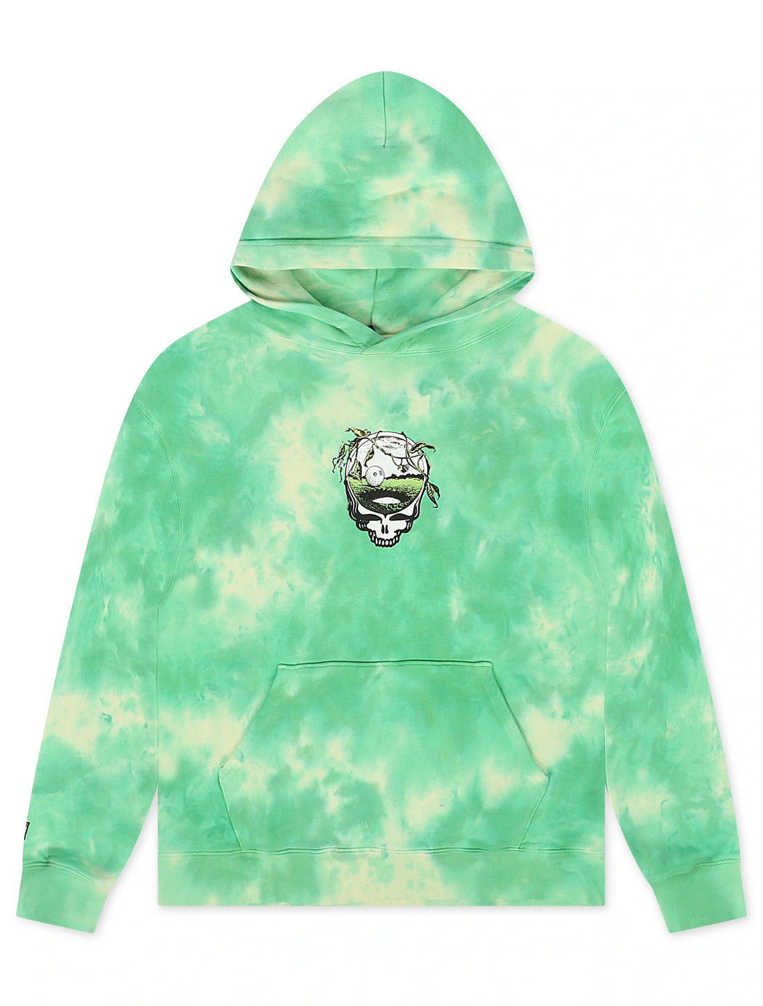 Malbon Grateful Dead Fesque Hoodie - Green Tie Dye by Denim Exchange