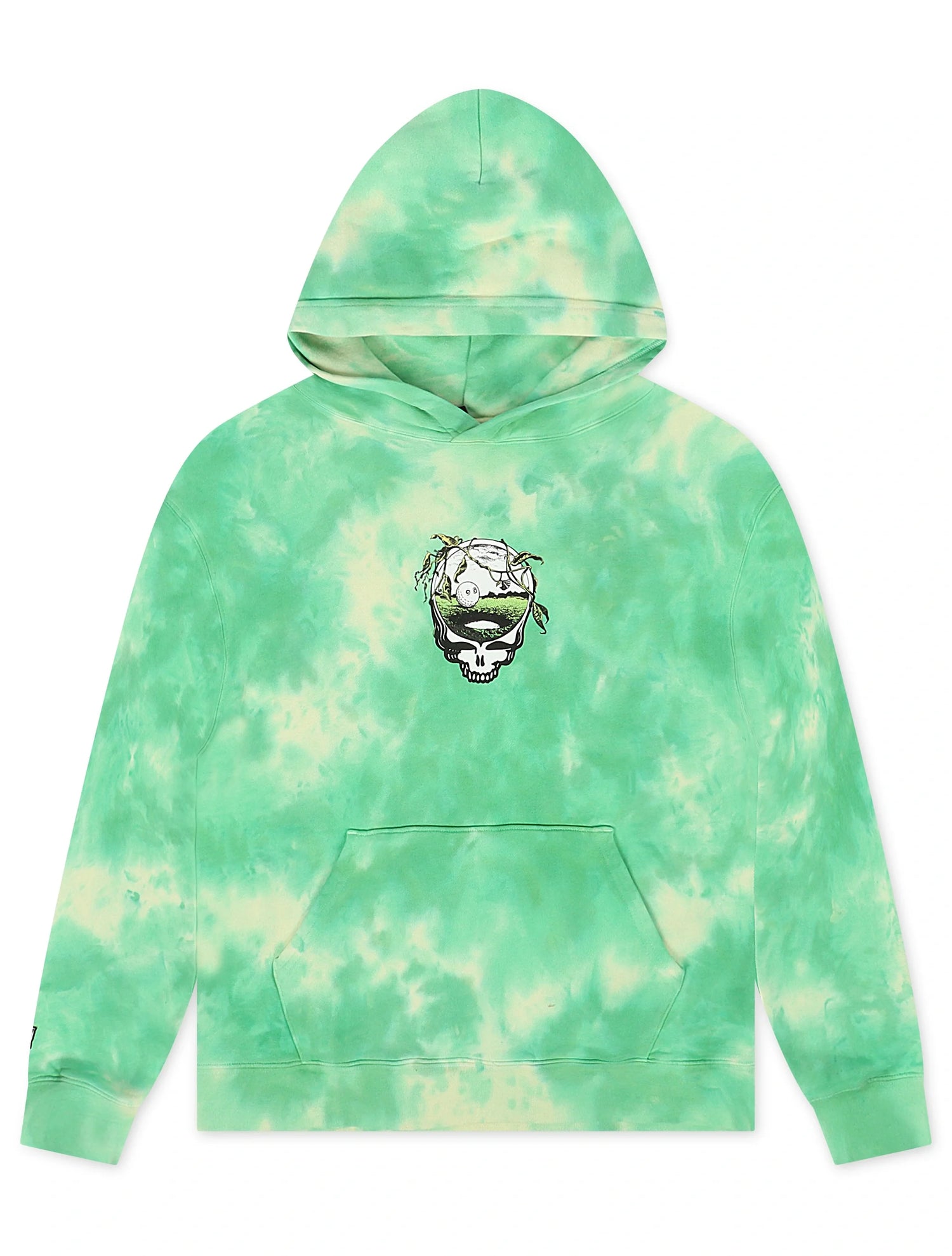 Malbon Grateful Dead Fesque Hoodie - Green Tie Dye by Denim Exchange