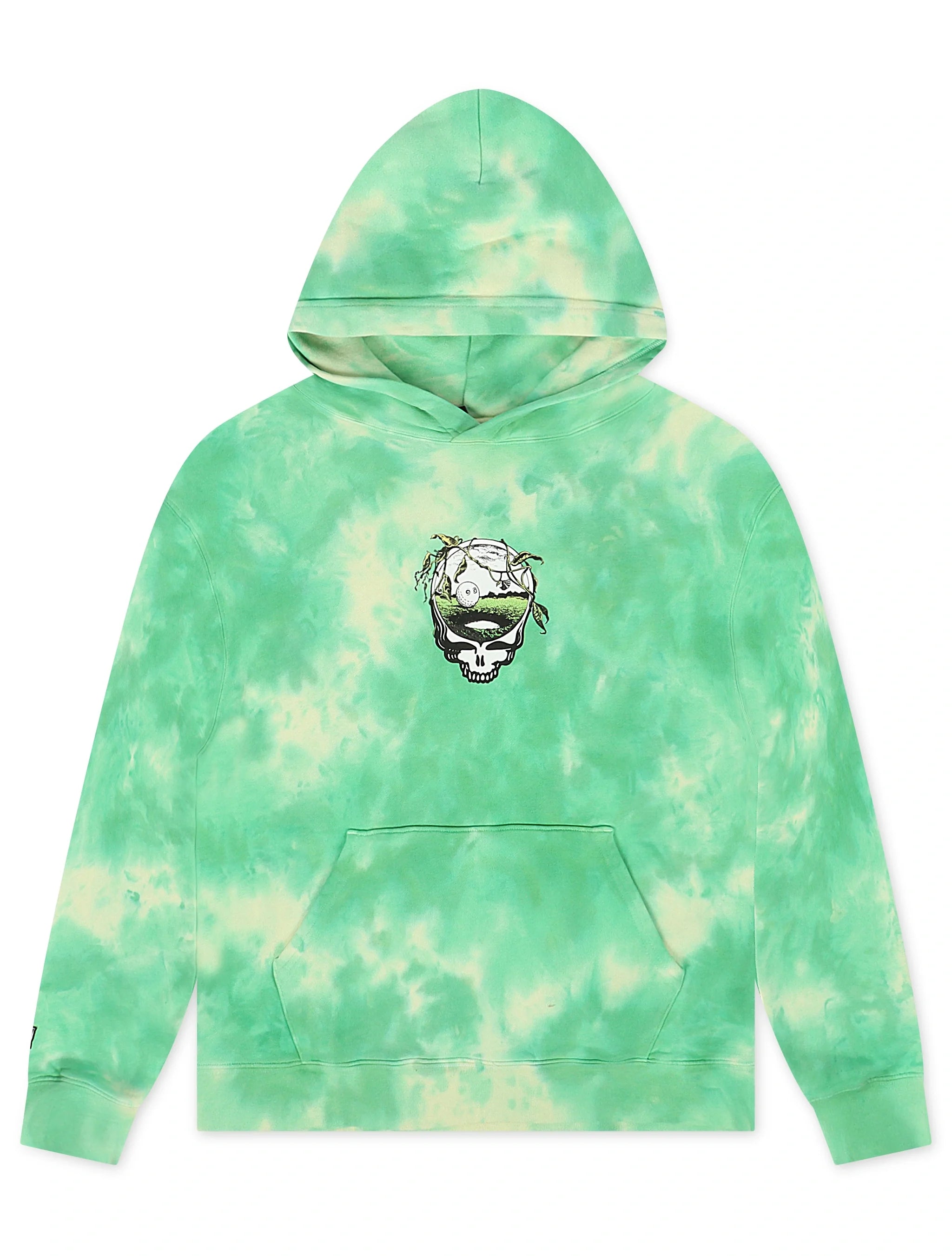 Malbon Grateful Dead Fesque Hoodie - Green Tie Dye by Denim Exchange