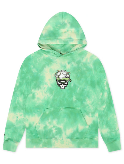 Malbon Grateful Dead Fesque Hoodie - Green Tie Dye by Denim Exchange
