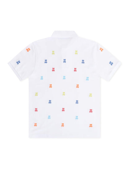 Psycho Bunny Bonham Pique Polo - White by Denim Exchange