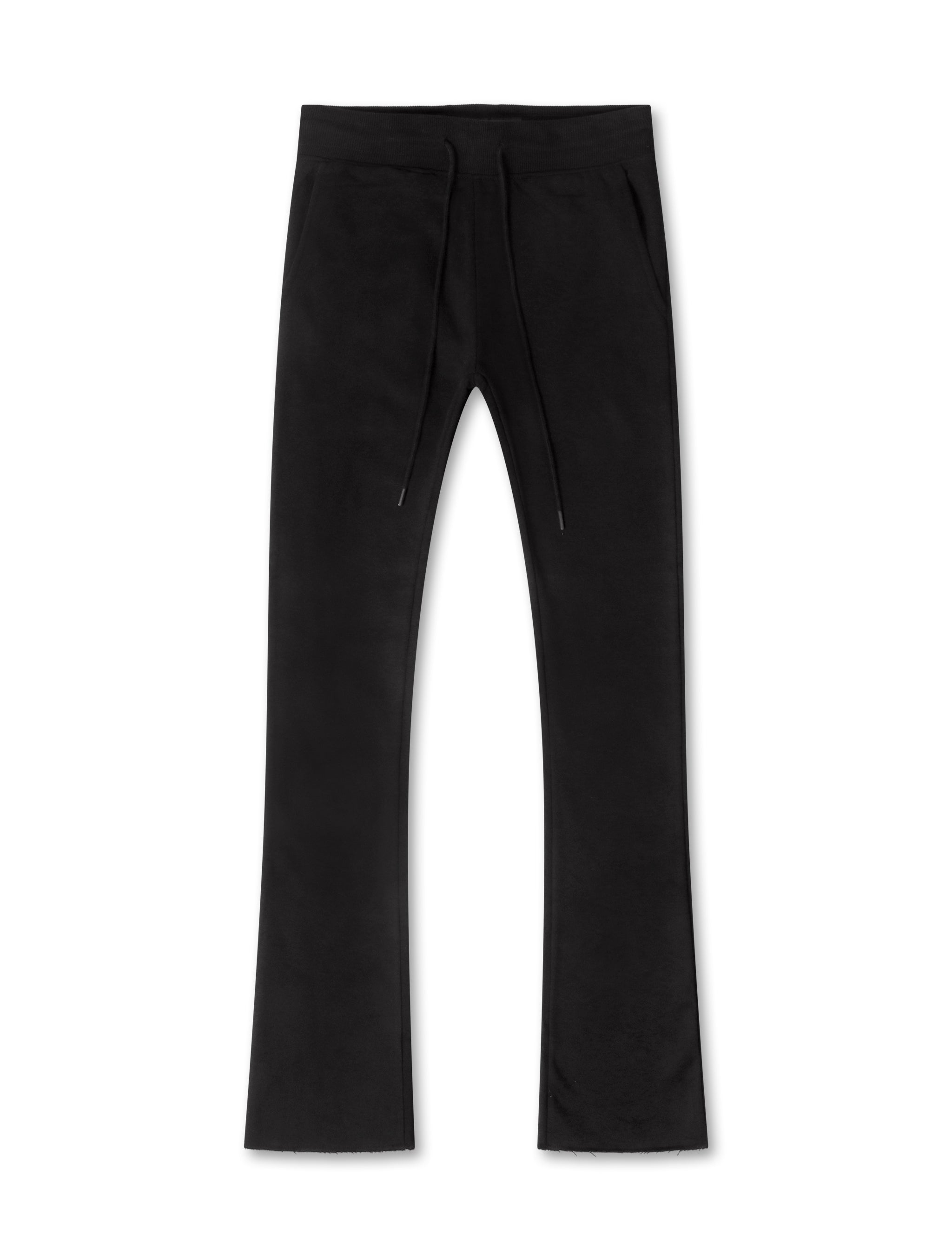 Jordan Craig Uptown Fleece Stacked Sweatpants - Black by Denim Exchange