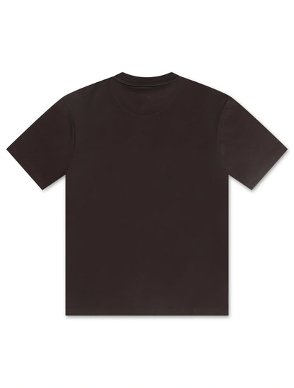Lacoste Mens Cotton Tee - Dark Brown by Denim Exchange