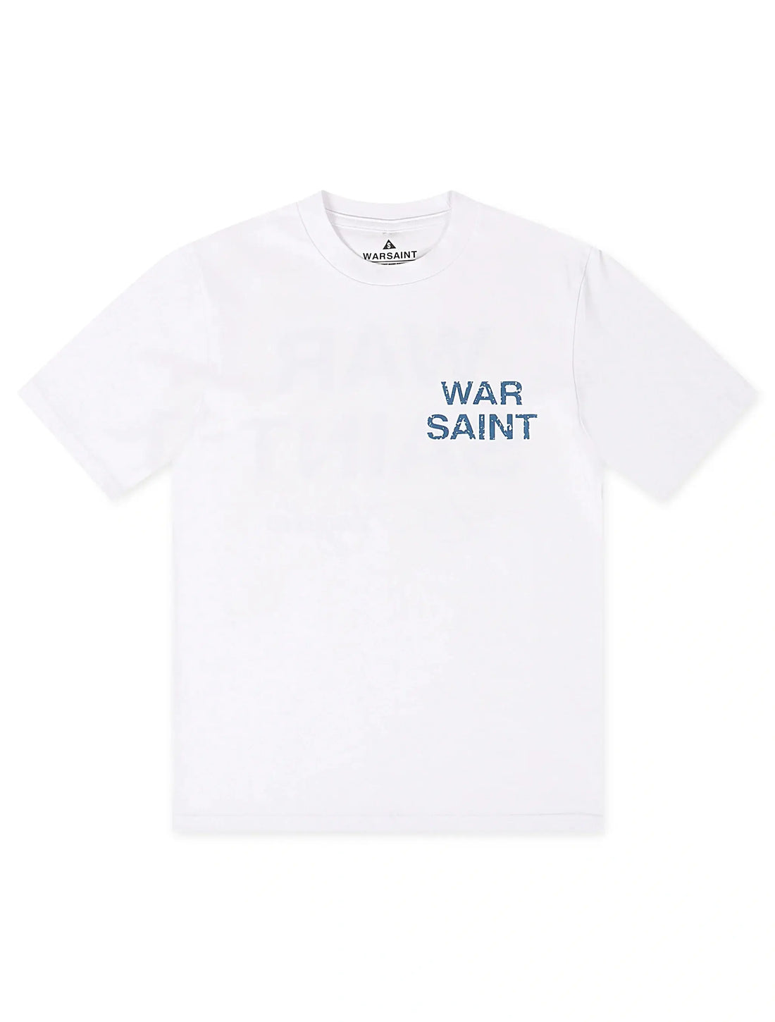 Warsaint LA Script Tee - White/Blue 