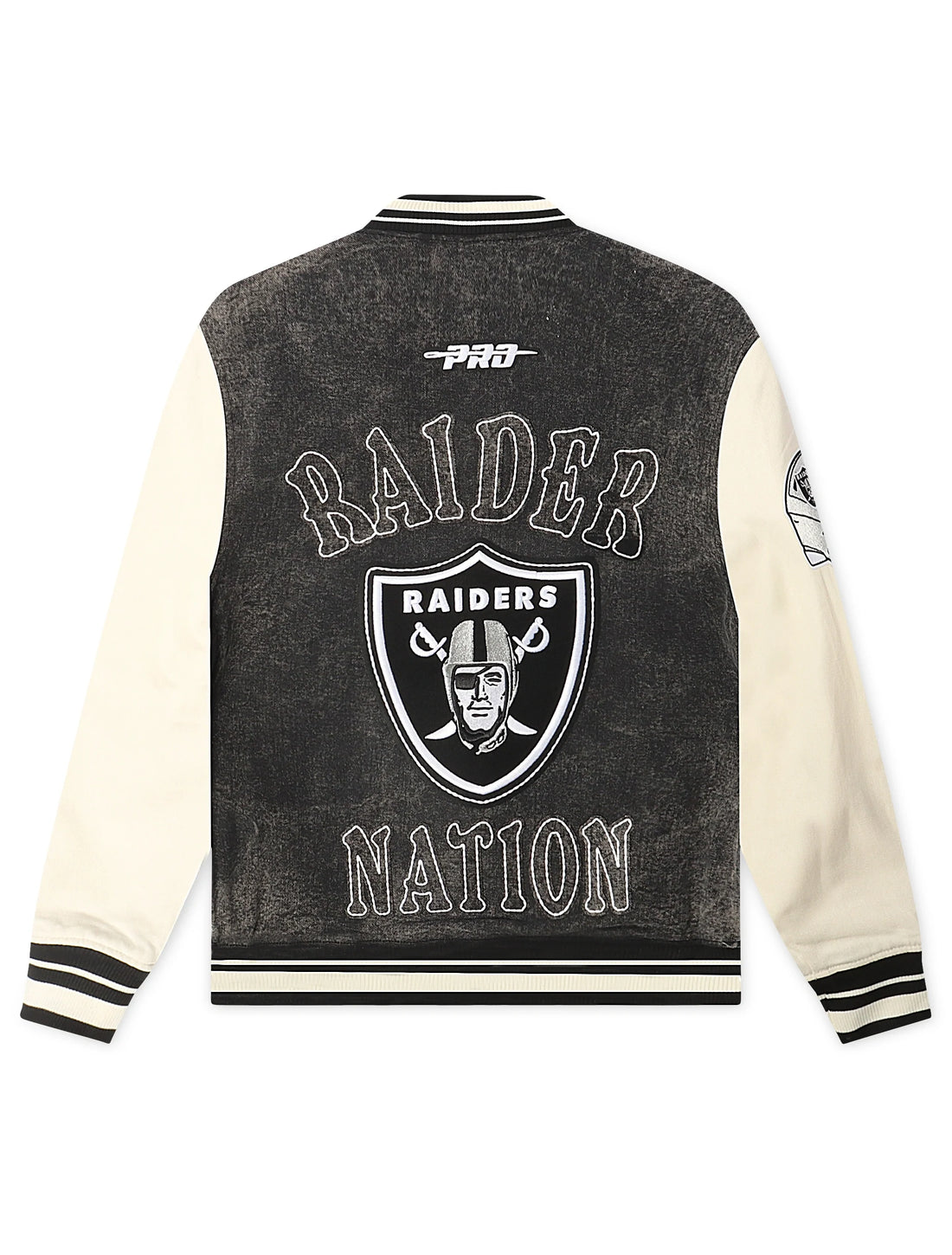 Pro Standard Raiders Rebel Athletics Jacket - Charcoal/Cream by Denim Exchange