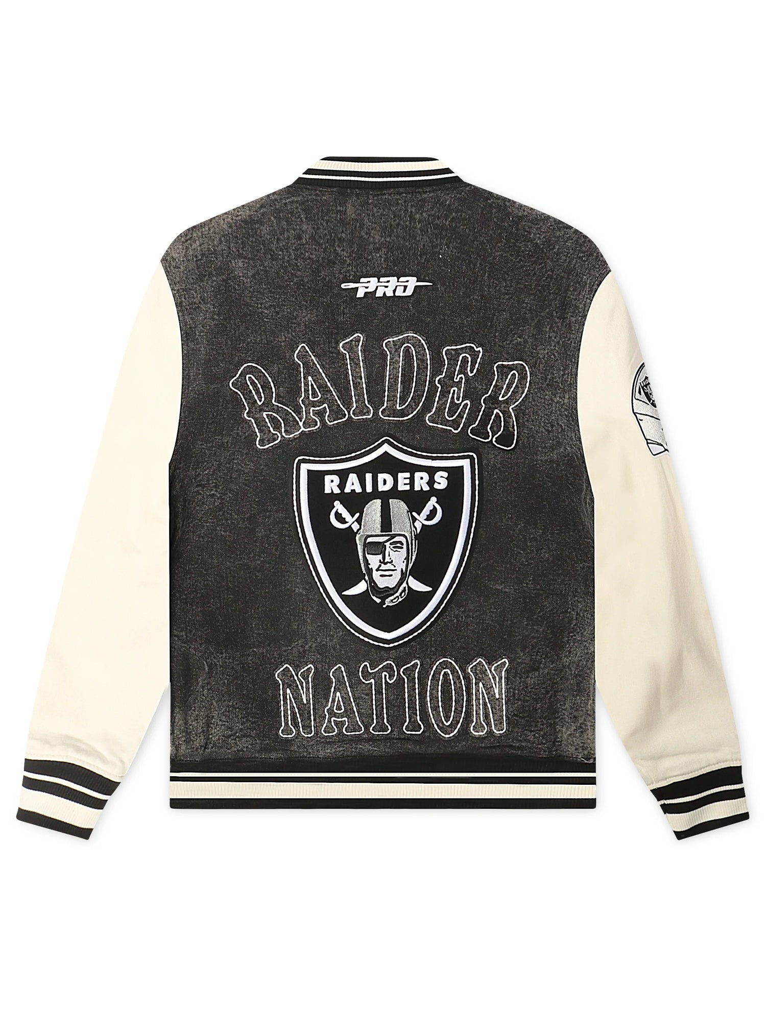 Pro Standard Raiders Rebel Athletics Jacket - Charcoal/Cream by Denim Exchange