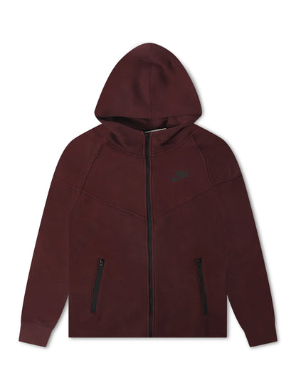 Nike Womens Sportswear Tech Fleece Windrunner Hoodie- Burgundy Crush by Denim Exchange