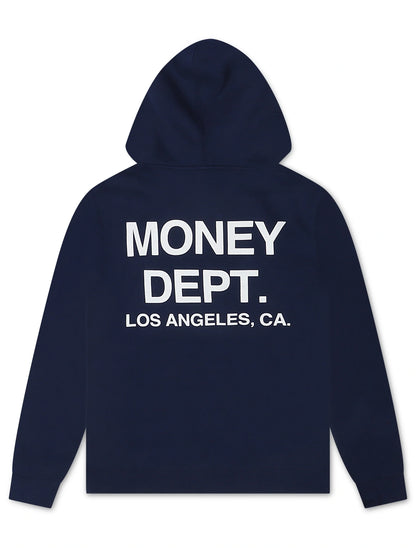 Money Dept. Print Hoodie - Navy/White by Denim Exchange