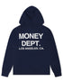 Money Dept. Print Hoodie - Navy/White by Denim Exchange