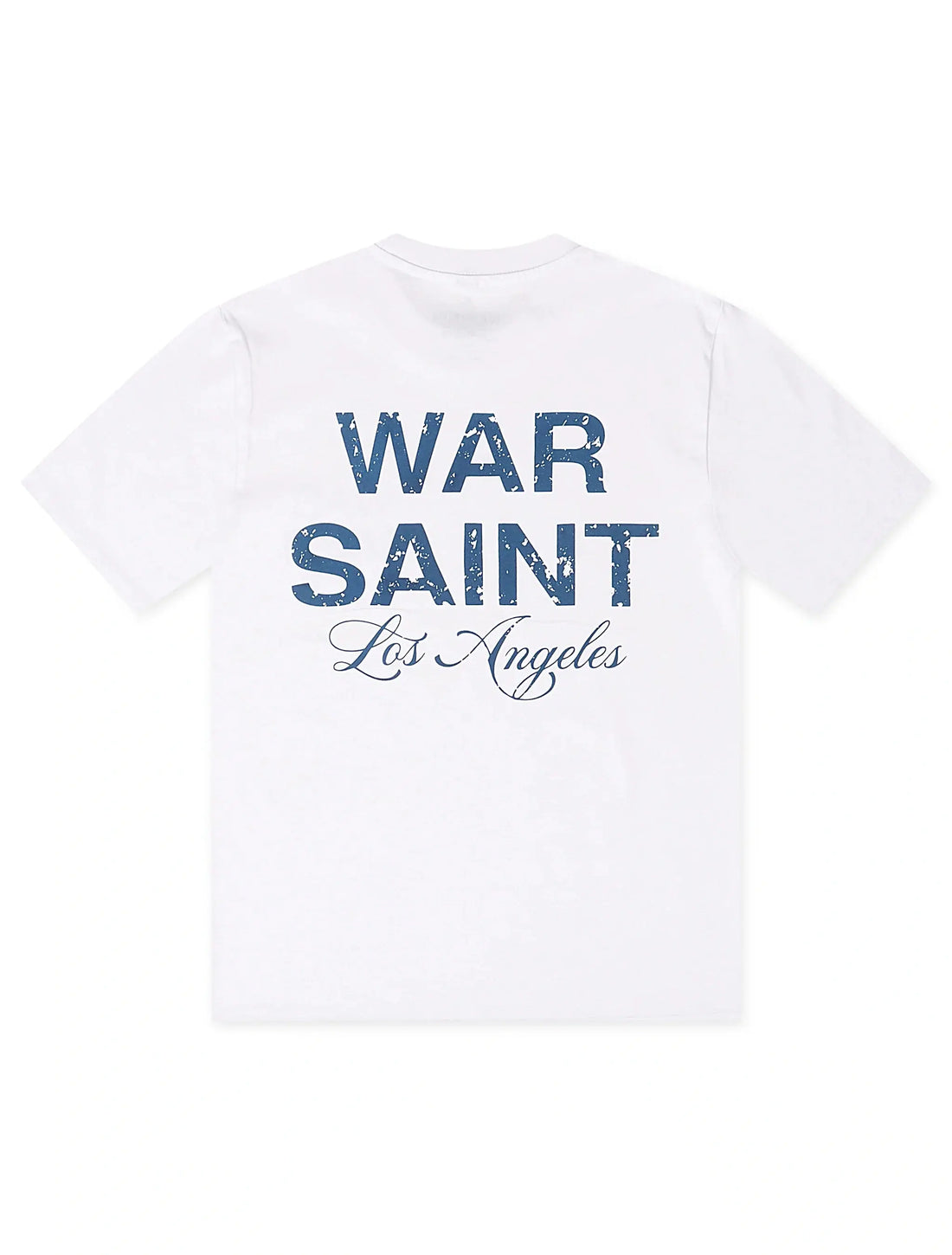 Warsaint LA Script Tee - White/Blue 