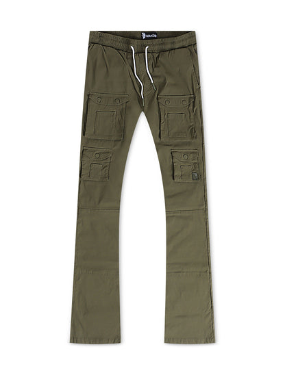 Makobi Colton Nylon Cargo Pants - Olive by Denim Exchange