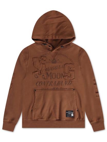 Smugglers Moon Woven Hoodie - Brown by Denim Exchange