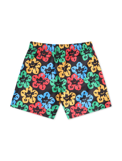 Roku Studio Olympic Tear Drip Nylon Shorts - Black/Multi by Denim Exchange