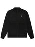 Psycho Bunny Mens Michael Mixed Media Zip Flannel - Black by Denim Exchange