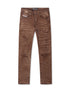 Makobi Distressed Straight Leg Jeans – Brown by Denim Exchange
