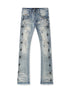 Frost Originals All Over Rhinestone Stacked Jean - Light Wash by Denim Exchange
