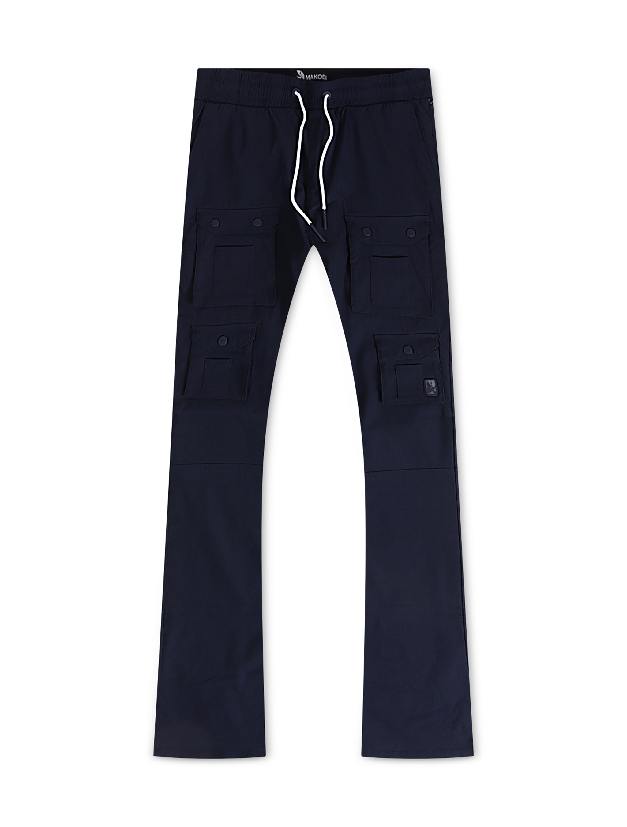 Makobi Colton Nylon Cargo Pants - Navy by Denim Exchange