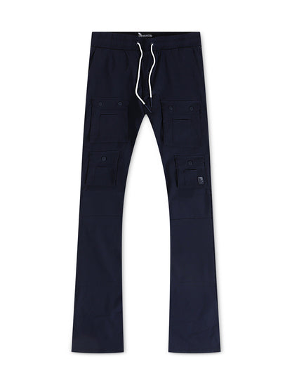 Makobi Colton Nylon Cargo Pants - Navy by Denim Exchange