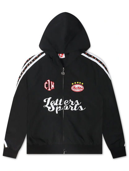 Red Letters x Cam Newton Rhinestone Hoodie - Black by Denim Exchange