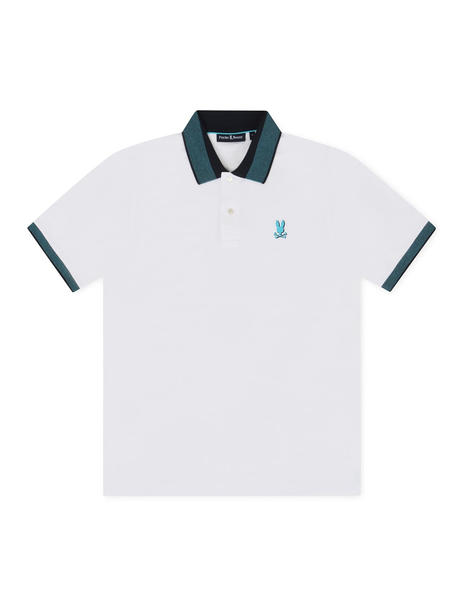 Psycho Bunny Montebello Pique Polo - White by Denim Exchange