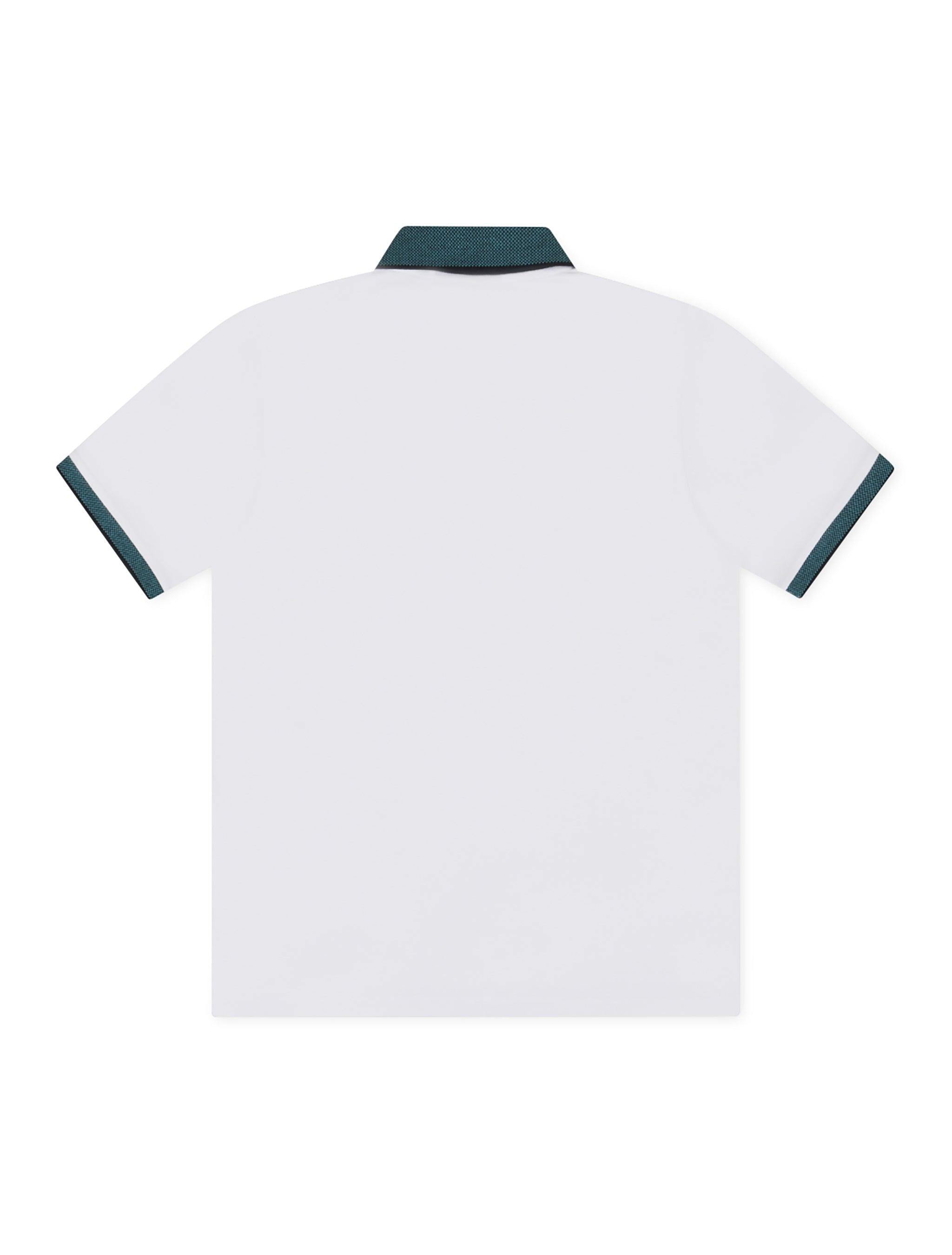 Psycho Bunny Montebello Pique Polo - White by Denim Exchange