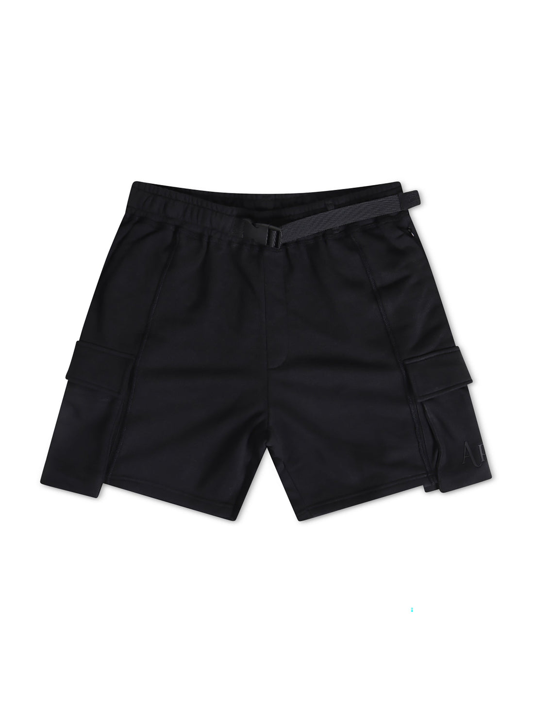 Apastime Vacation in Portugal French Terry Belted Shorts - Black by Denim Exchange