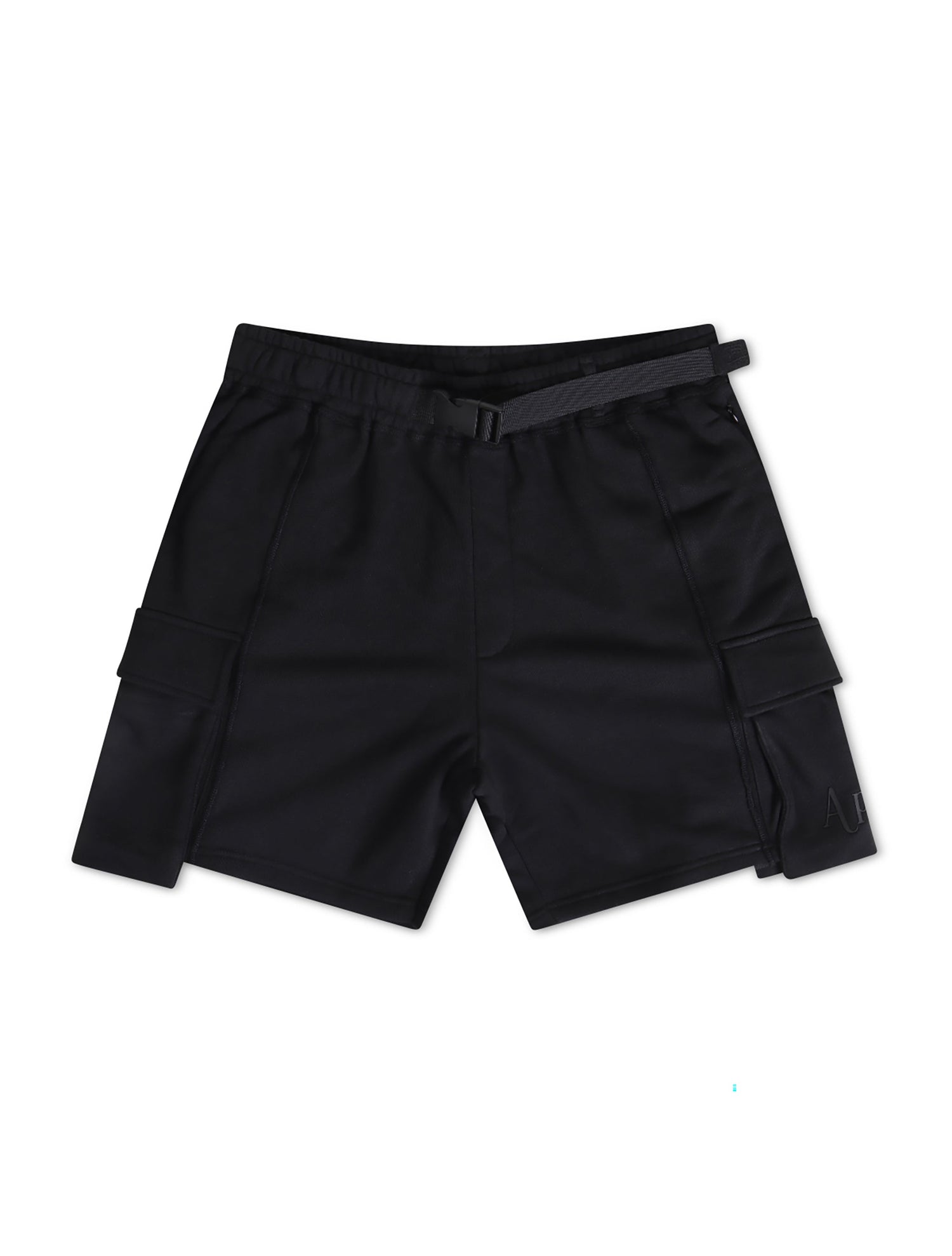 Apastime Vacation in Portugal French Terry Belted Shorts - Black by Denim Exchange