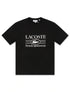 Lacoste Classic Fit Cotton Print Jersey Tee - Black by Denim Exchange