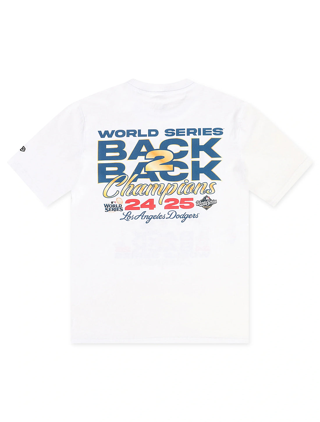New Era LA Dodgers Back 2 Back Champs Tee - White by Denim Exchange