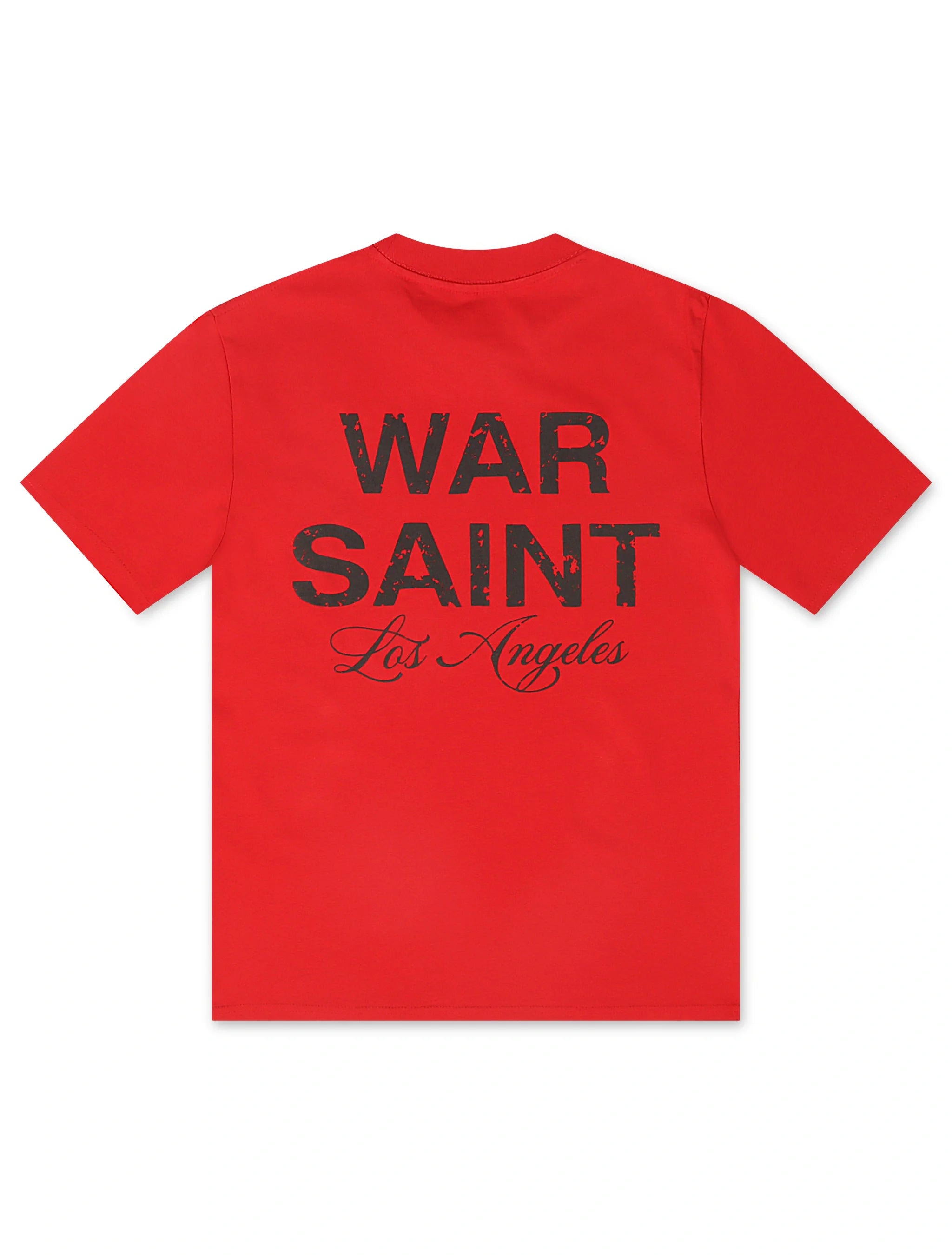 Warsaint LA Script Tee - Red/Black by Denim Exchange