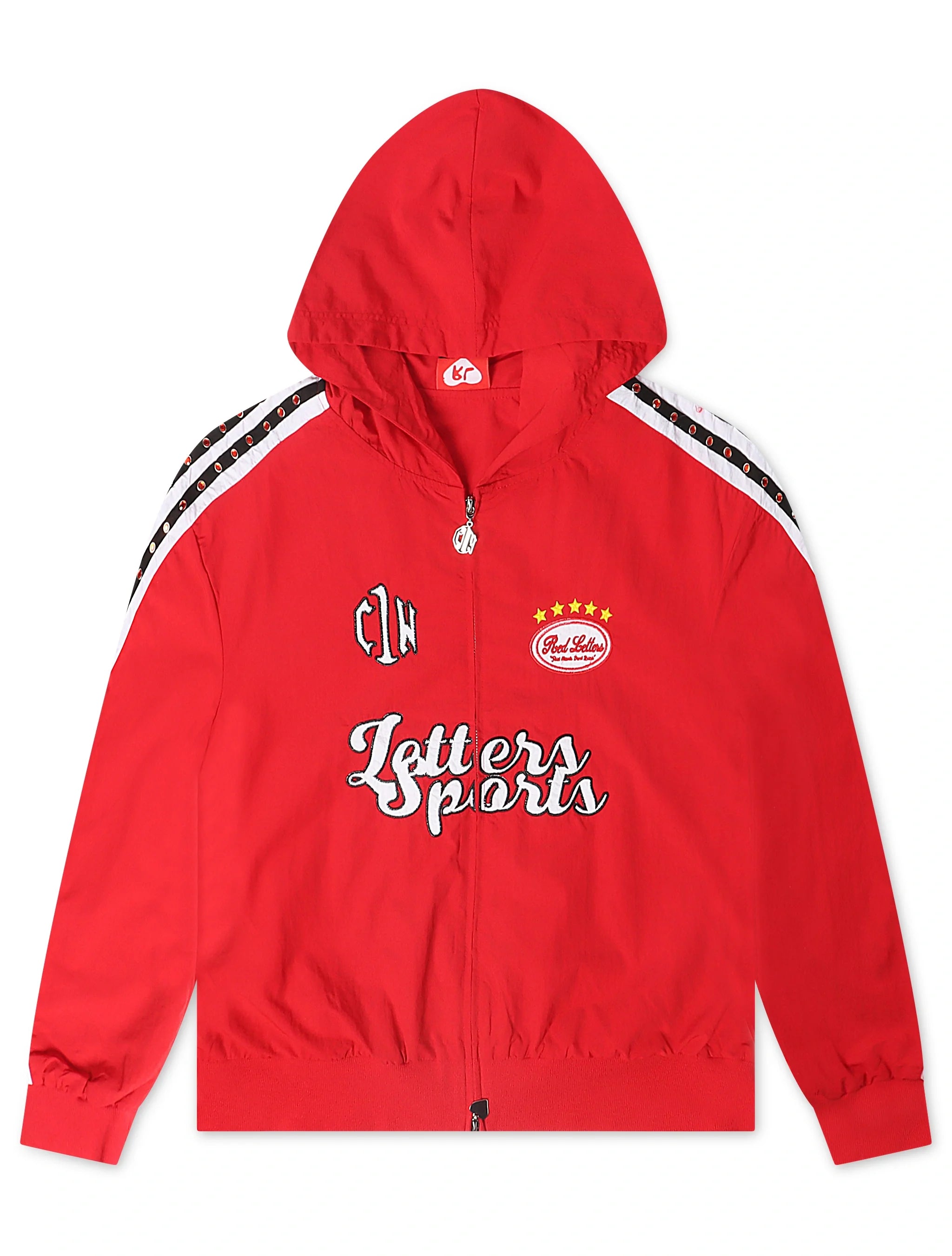 Red Letters x Cam Newton Rhinestone Hoodie - Red by Denim Exchange