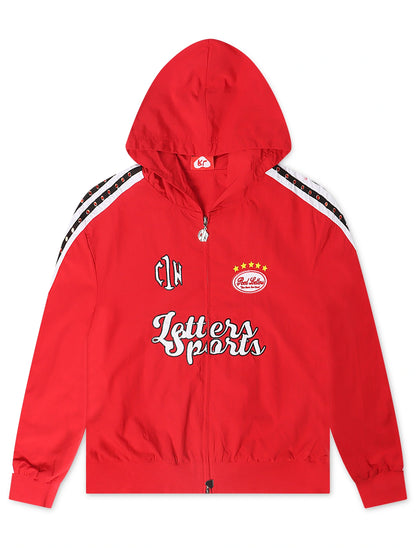 Red Letters x Cam Newton Rhinestone Hoodie - Red by Denim Exchange