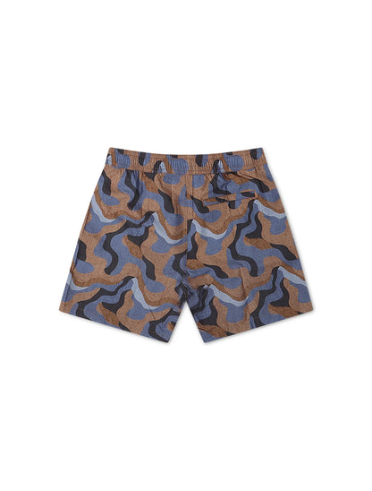 Psycho Bunny Dante Swim Trunks - Brown by Denim Exchange