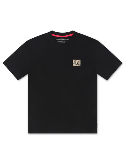 Psycho Bunny Monroe Heavy Weight Relaxed Fit Tee - Black by Denim Exchange