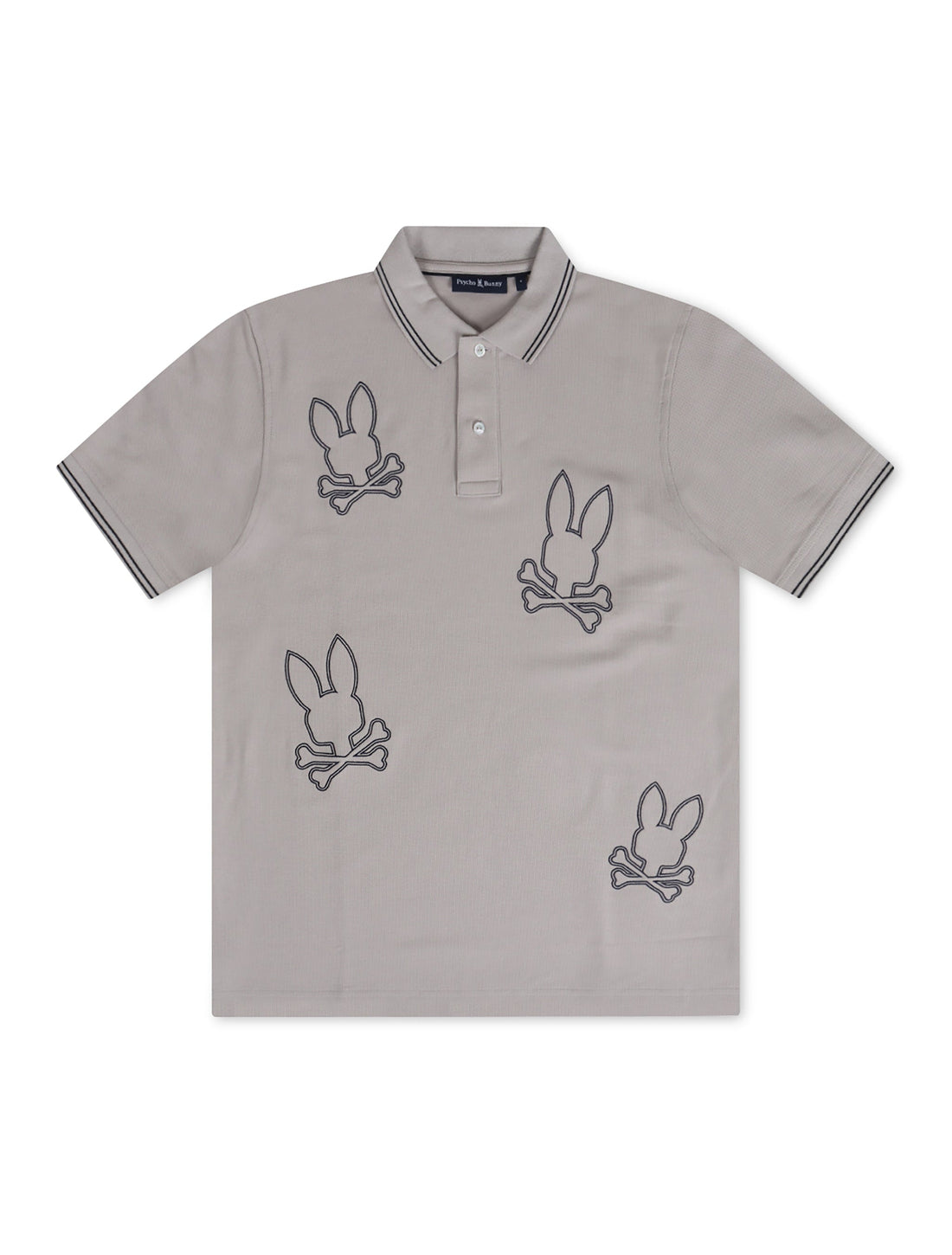 Psycho Bunny Milton Pique Polo - Oyster by Denim Exchange