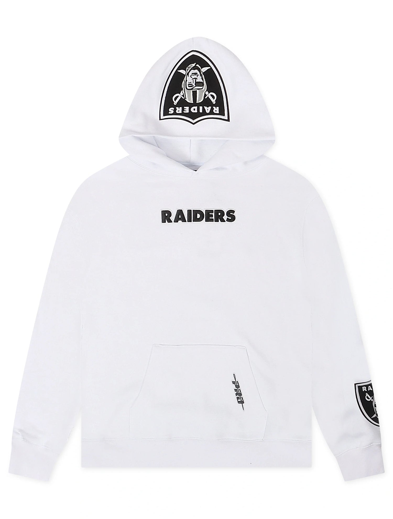 Pro Standard Las Vegas Raiders Wingspan Drop Shoulder Hoodie - White by Denim Exchange