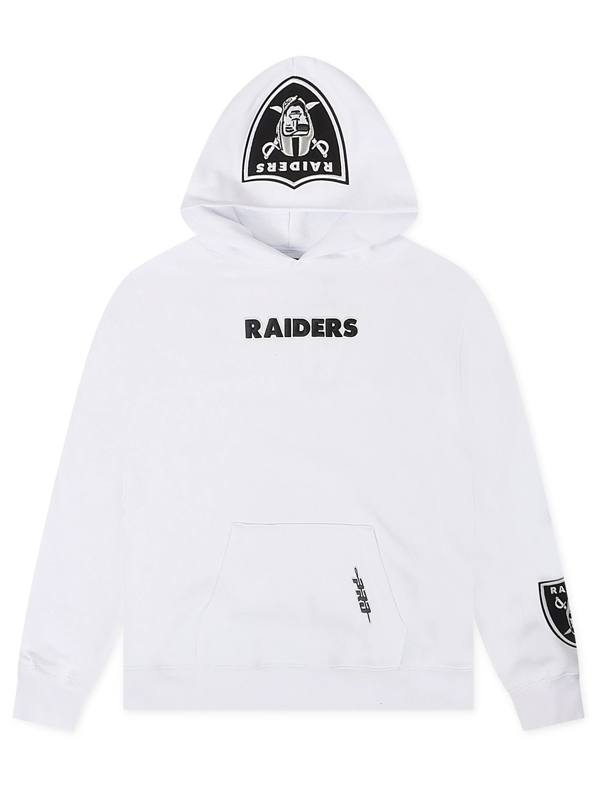 Pro Standard Las Vegas Raiders Wingspan Drop Shoulder Hoodie - White by Denim Exchange